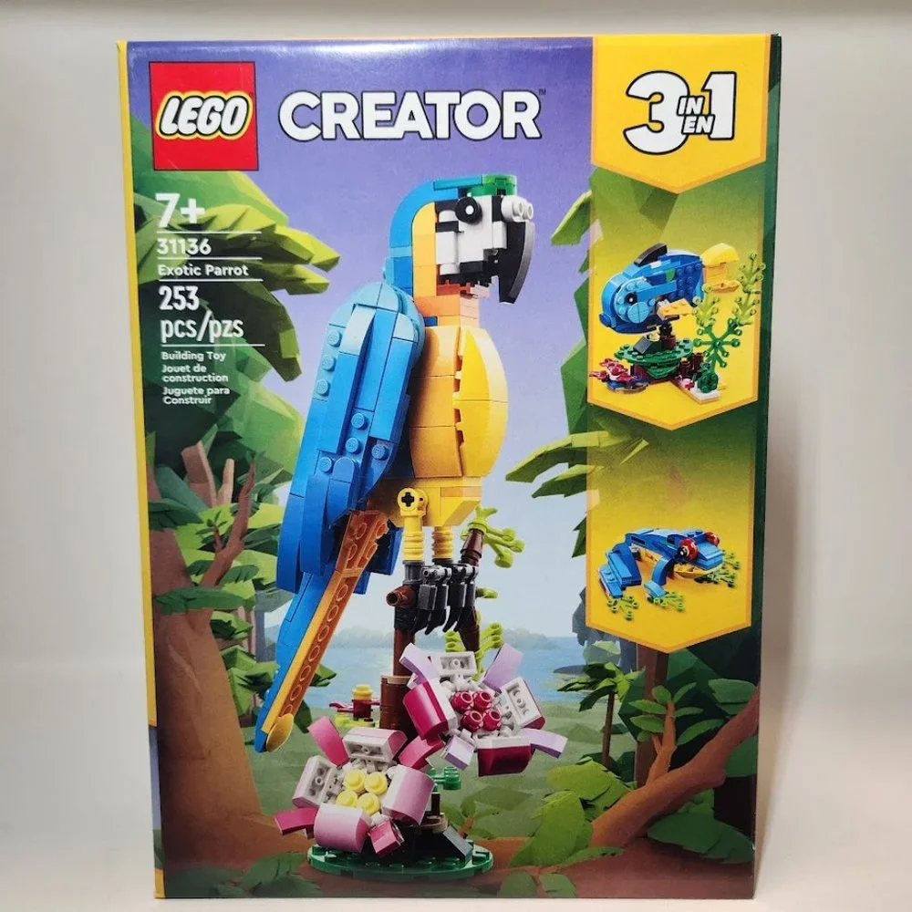 Lego Creator 3in1 Exotic Parrot Fish Frog Lego Set 253 Pieces CHRISTMAS Gift